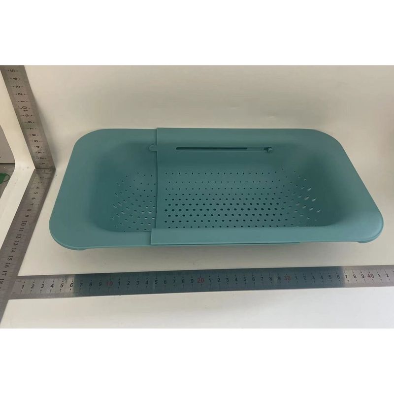 Casa si Gradina - Bucatarie si vesela - Organizare si depozitare bucatarie - Scurgator vase - Cos pentru Scurgere Chiuveta de Bucatarie, Flippy, Plastic, Telescopic, 36x20x5 cm, Verde - Infinity.ro