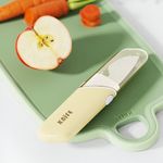 Casa si Gradina - Bucatarie si vesela - Vesela si tacamuri - Cutite si seturi de cutite - Cutit de Fructe Multifunctional, Flippy, Razatoare, Curatator Fructe-Legume, Deschizator de Sticle, 18.1x3.8x2cm, Galben - Infinity.ro