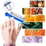 Casa si Gradina - Bucatarie si vesela - Ustensile bucatarie - Razatori si curatatoare - Set 3 Accesorii de Decojire, Razuire si Feliere, Flippy, pentru Legume si Fructe, Negru-Rosu-Albastru - Infinity.ro