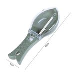 Casa si Gradina - Bucatarie si vesela - Ustensile bucatarie - Razatori si curatatoare - Curatator Manual Solzi de Peste, Flippy, Forma Peste , Recipient cu Capcac pentru Solzi, Plastic, Verde deschis, 16x6 cm - Infinity.ro