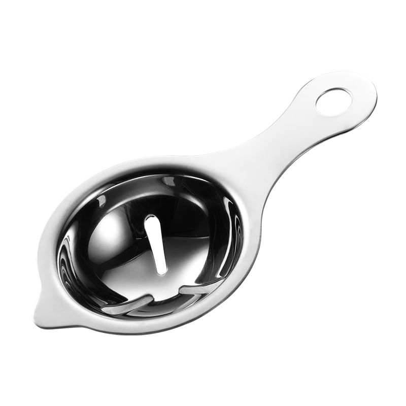 Casa si Gradina - Bucatarie si vesela - Ustensile bucatarie - Polonice, linguri si clesti de bucatarie - Separator de oua, separa albusul de galbenus, inox, usor de folosit, 14x7.5 cm, argintiu - Infinity.ro