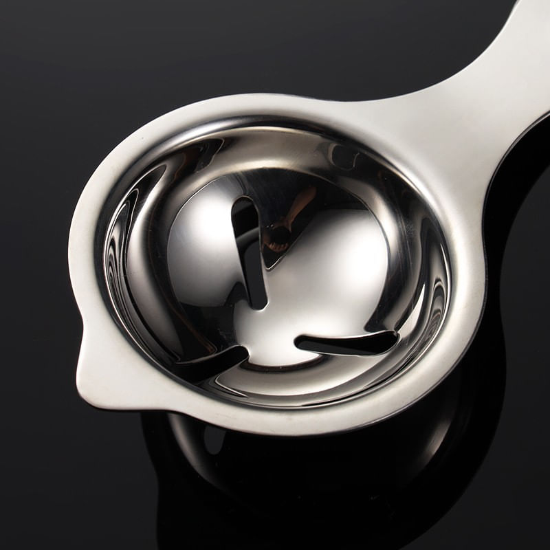 Casa si Gradina - Bucatarie si vesela - Ustensile bucatarie - Polonice, linguri si clesti de bucatarie - Separator de oua, separa albusul de galbenus, inox, usor de folosit, 14x7.5 cm, argintiu - Infinity.ro