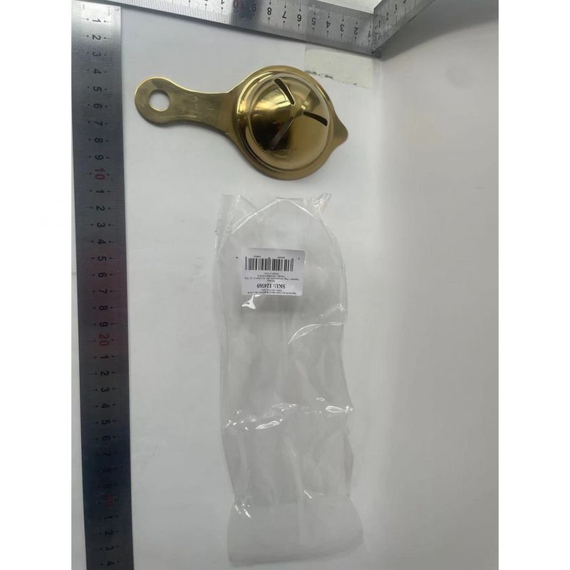 Casa si Gradina - Bucatarie si vesela - Ustensile bucatarie - Polonice, linguri si clesti de bucatarie - Separator de oua, separa albusul de galbenus, inox, usor de folosit, 14x7.5 cm, auriu - Infinity.ro