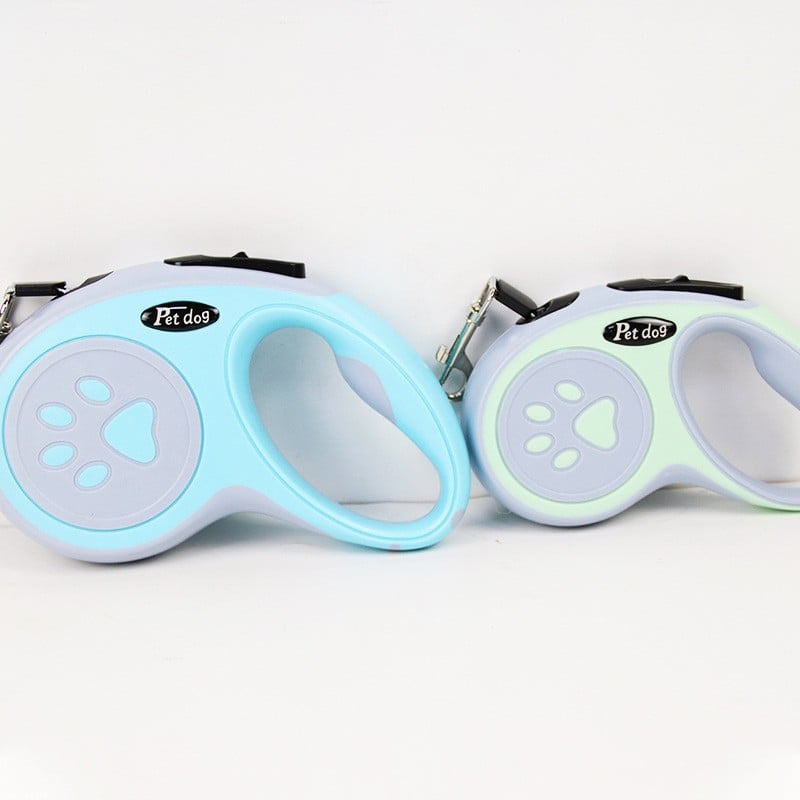 Petshop - Accesorii petshop - Zgarzi, lese si hamuri - Lese - Lesa Automata Retractabila, Flippy, pentru Caini, 3m, 20 kg, ABS, Gri/Bleu, 8x12x4 cm - Infinity.ro