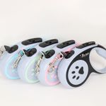 Petshop - Accesorii petshop - Zgarzi, lese si hamuri - Lese - Lesa Automata Retractabila, Flippy, pentru Caini, 3m, 20 kg, ABS, Gri/Bleu, 8x12x4 cm - Infinity.ro