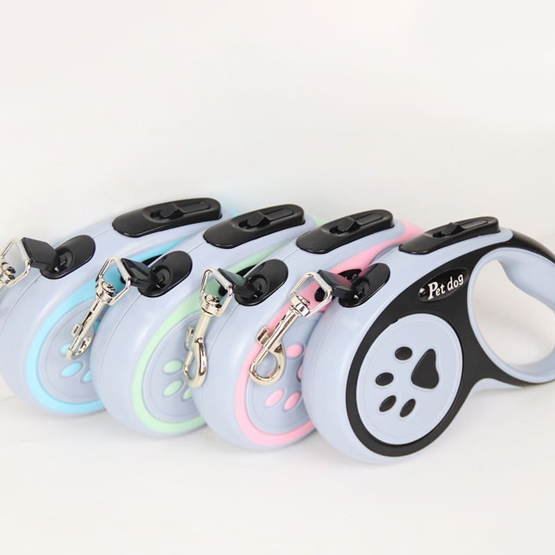Petshop - Accesorii petshop - Zgarzi, lese si hamuri - Lese - Lesa Automata Retractabila, Flippy, pentru Caini, 3m, 20 kg, ABS, Gri/Bleu, 8x12x4 cm - Infinity.ro