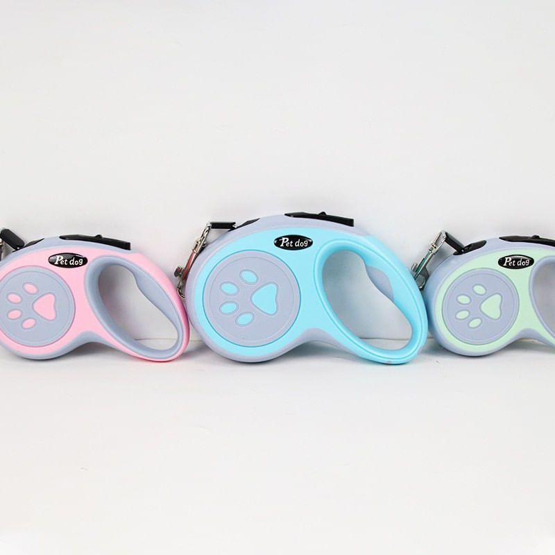 Petshop - Accesorii petshop - Zgarzi, lese si hamuri - Lese - Lesa Automata Retractabila, Flippy, pentru Caini, 3m, 20 kg, ABS, Gri/Bleu, 8x12x4 cm - Infinity.ro