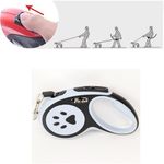 Petshop - Accesorii petshop - Zgarzi, lese si hamuri - Lese - Lesa Automata Retractabila, Flippy, pentru Caini, 3m, 20 kg, ABS, Negru/Bleu, 8x12x4 cm - Infinity.ro