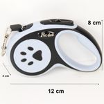 Petshop - Accesorii petshop - Zgarzi, lese si hamuri - Lese - Lesa Automata Retractabila, Flippy, pentru Caini, 3m, 20 kg, ABS, Negru/Bleu, 8x12x4 cm - Infinity.ro