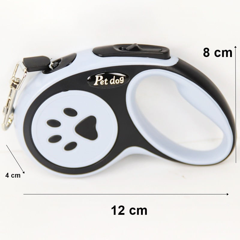 Petshop - Accesorii petshop - Zgarzi, lese si hamuri - Lese - Lesa Automata Retractabila, Flippy, pentru Caini, 3m, 20 kg, ABS, Negru/Bleu, 8x12x4 cm - Infinity.ro