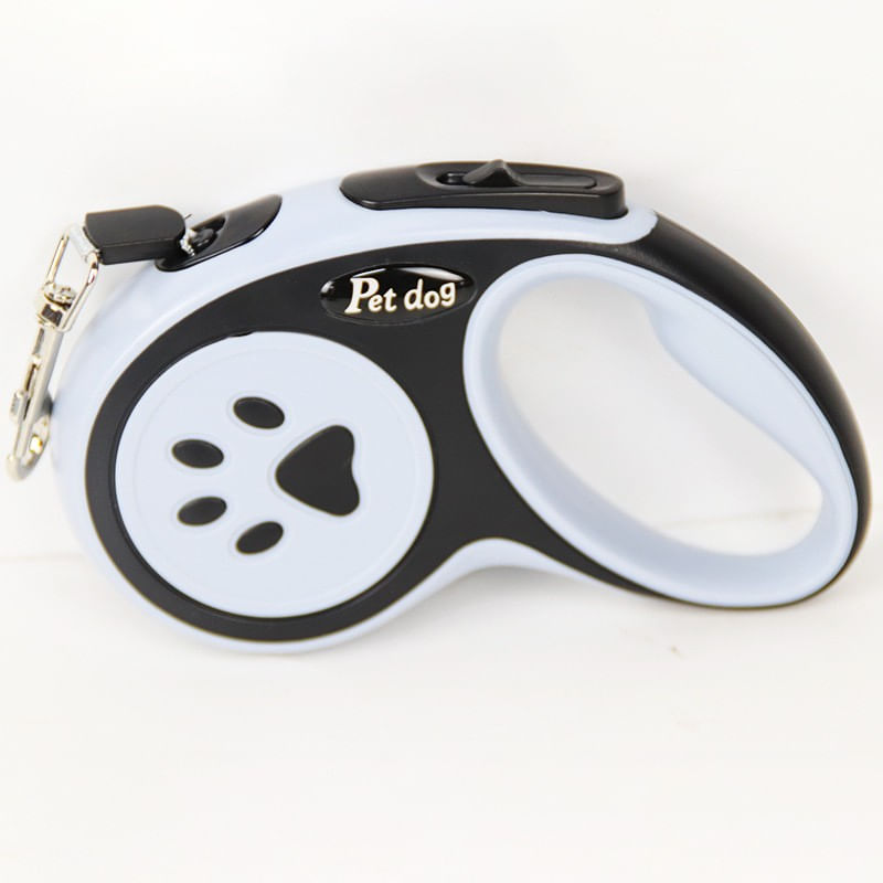 Petshop - Accesorii petshop - Zgarzi, lese si hamuri - Lese - Lesa Automata Retractabila, Flippy, pentru Caini, 3m, 20 kg, ABS, Negru/Bleu, 8x12x4 cm - Infinity.ro