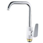 Casa si Gradina - Sanitare - Chiuveta bucatarie si accesorii - Baterii bucatarie - MIXXUS MISSOURI 014-G (WHITE) baterie bucatarie din alama - Infinity.ro