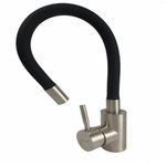 Casa si Gradina - Sanitare - Chiuveta bucatarie si accesorii - Baterii bucatarie - Baterie bucatarie MIXXUS SUS-011 REFL BLACK din otel inoxidabil, Monocomanda, Racorduri incluse - Infinity.ro