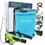 Casa si Gradina - Gradinarit si plante - Instalatii si accesorii pentru irigatii - Aparate pentru stropit gradina - Pompa de stropit cu acumulator & manuala, 2 in 1 Wertcraft 16 L, 12 V, 2.3 MPA + Atomizor + Lance extensibila 2.8 m - Infinity.ro