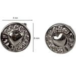 Fashion, accesorii si bijuterii - Femei - Bijuterii femei - Cercei femei - Cercei din Argint 925 Jolie Silver, Model Inima in Cerc, 8 x 8 mm, 1.6 g - Infinity.ro