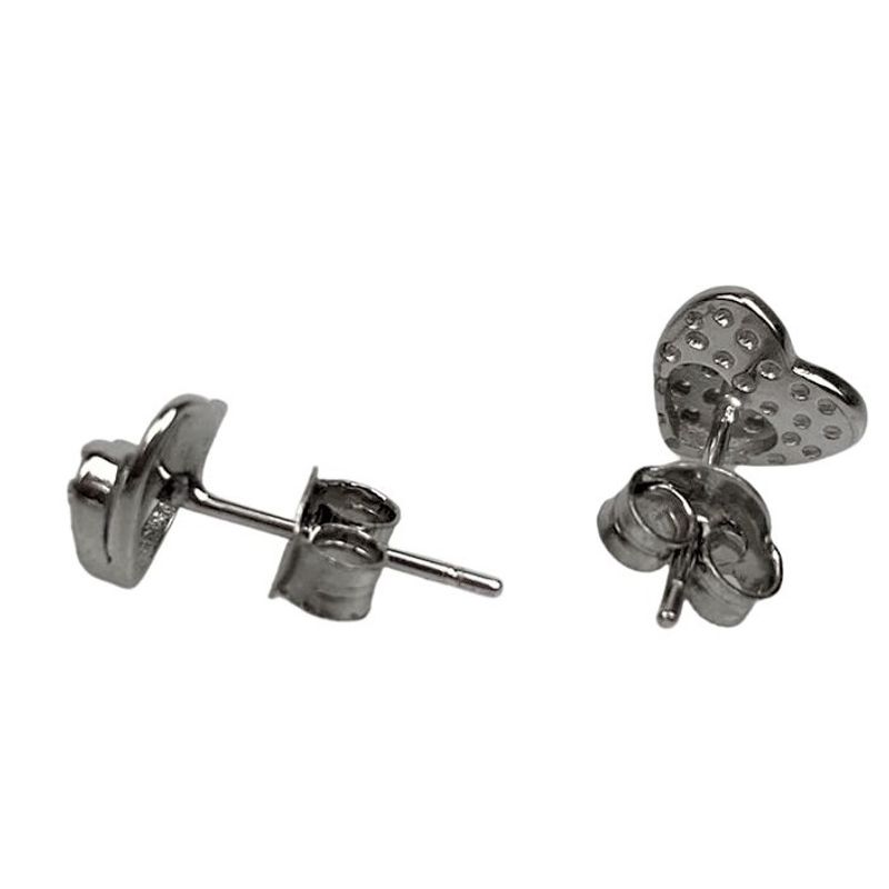 Fashion, accesorii si bijuterii - Femei - Bijuterii femei - Cercei femei - Cercei Argint 925 Inima Dubla - Infinity.ro