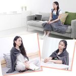 Ingrijire personala si Cosmetice - Sanatate si wellness - Articole wellness - Incalzitoare corporale - Patura - Sal gri cu sursa de incalzire incarcare USB - Infinity.ro