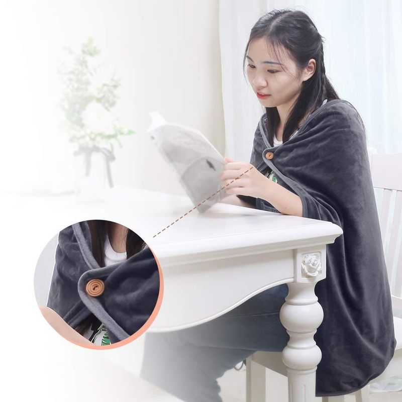 Ingrijire personala si Cosmetice - Sanatate si wellness - Articole wellness - Incalzitoare corporale - Patura - Sal gri cu sursa de incalzire incarcare USB - Infinity.ro