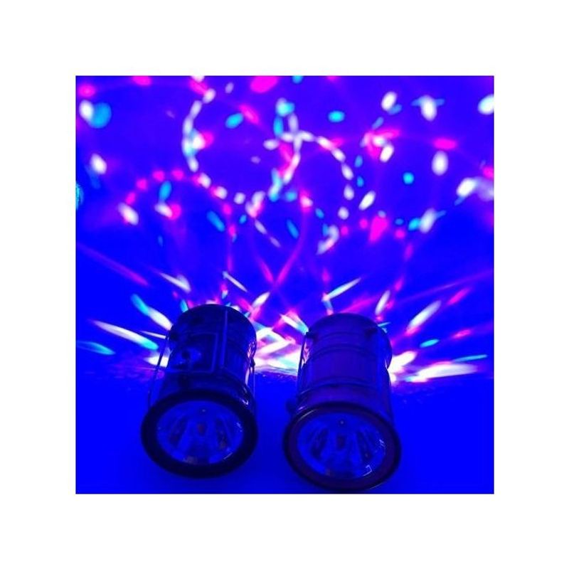 Sport si Outdoor - Camping - Articole solare camping - Lampi si lanterne camping - Lanterna pliabila de camping Magic cool cu ​​lampa disc si USB Flippy, Lanterna, Felinar, 6 LED + 1 W + 3C culori, Negru - Infinity.ro