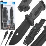 Sport si Outdoor - Camping - Cutite, bricege si accesorii - Cutite si bricege - Cutit Black Survival Series, 275 x 135 mm, Geko G01890 - Infinity.ro