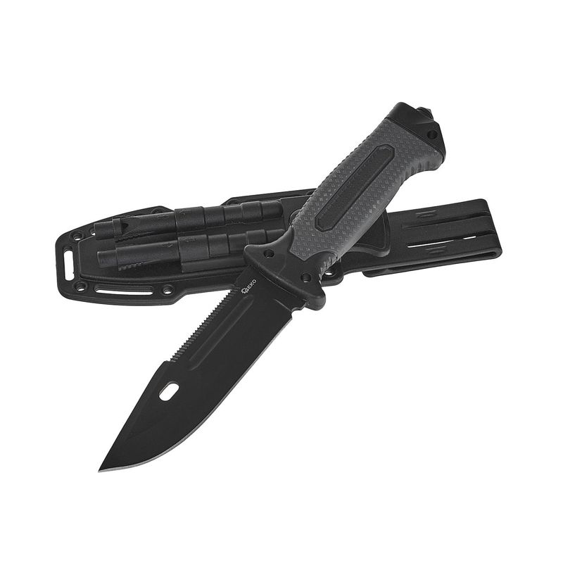 Sport si Outdoor - Camping - Cutite, bricege si accesorii - Cutite si bricege - Cutit Black Survival Series, 275 x 135 mm, Geko G01890 - Infinity.ro