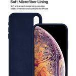 Laptop, Telefoane si Tablete - Telefoane mobile si accesorii - Accesorii Telefoane - Huse telefoane - Husa protectie compatibila cu Apple iPhone XS Liquid Silicone Case Albastru inchis - Infinity.ro