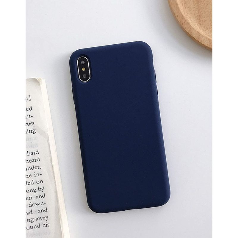 Laptop, Telefoane si Tablete - Telefoane mobile si accesorii - Accesorii Telefoane - Huse telefoane - Husa protectie compatibila cu Apple iPhone XS Liquid Silicone Case Albastru inchis - Infinity.ro