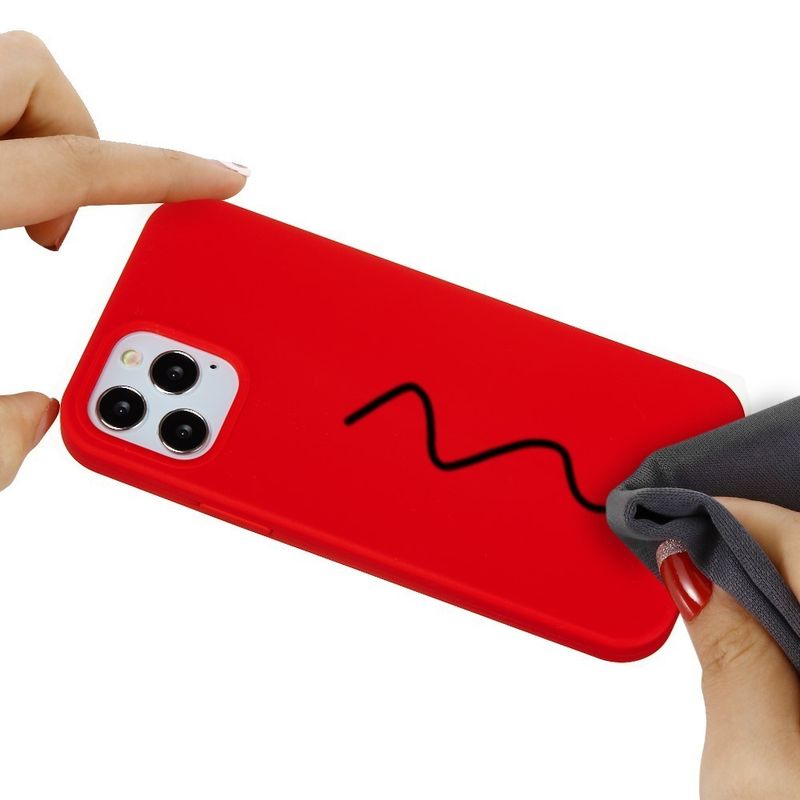 Laptop, Telefoane si Tablete - Telefoane mobile si accesorii - Accesorii Telefoane - Huse telefoane - Husa pentru Apple iPhone 14 Pro Max Flippy, Liquid Silicone, cu Microfibra pe interior, Protectie Antisoc, Rosu - Infinity.ro