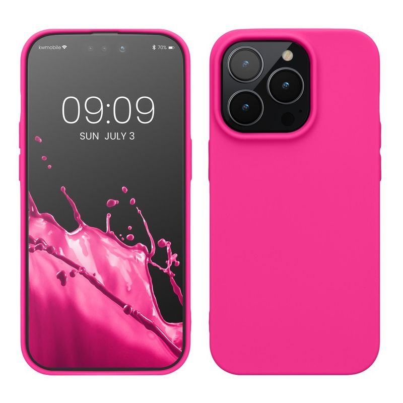 Laptop, Telefoane si Tablete - Telefoane mobile si accesorii - Accesorii Telefoane - Huse telefoane - Husa pentru Apple iPhone 14 Plus Flippy, Liquid Silicone, cu Microfibra pe interior, Protectie Antisoc, Roz-Fuchsia - Infinity.ro