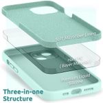 Laptop, Telefoane si Tablete - Telefoane mobile si accesorii - Accesorii Telefoane - Huse telefoane - Husa pentru Apple iPhone 14 Plus Flippy, Liquid Silicone, cu Microfibra pe interior, Protectie Antisoc, Light Cyan - Infinity.ro