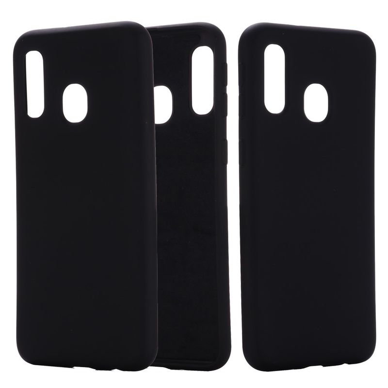 Laptop, Telefoane si Tablete - Telefoane mobile si accesorii - Accesorii Telefoane - Huse telefoane - Husa protectie compatibila cu Samsung A20E Liquid Silicone Case Negru - Infinity.ro