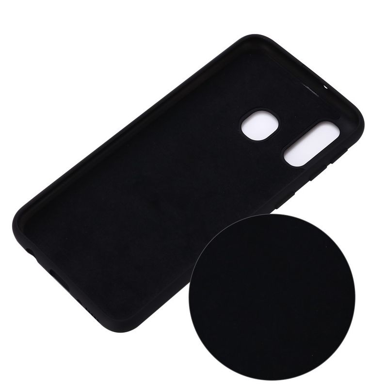 Laptop, Telefoane si Tablete - Telefoane mobile si accesorii - Accesorii Telefoane - Huse telefoane - Husa protectie compatibila cu Samsung A20E Liquid Silicone Case Negru - Infinity.ro