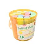 Carti si Birotica - Rechizite - Creta - Set creta, pentru asfalt, in galetusa portocalie, 15 buc - Infinity.ro