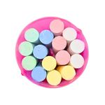 Carti si Birotica - Rechizite - Creta - Set creta, pentru asfalt, in galetusa roz, 15 buc - Infinity.ro