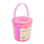 Carti si Birotica - Rechizite - Creta - Set creta, pentru asfalt, in galetusa roz, 15 buc - Infinity.ro