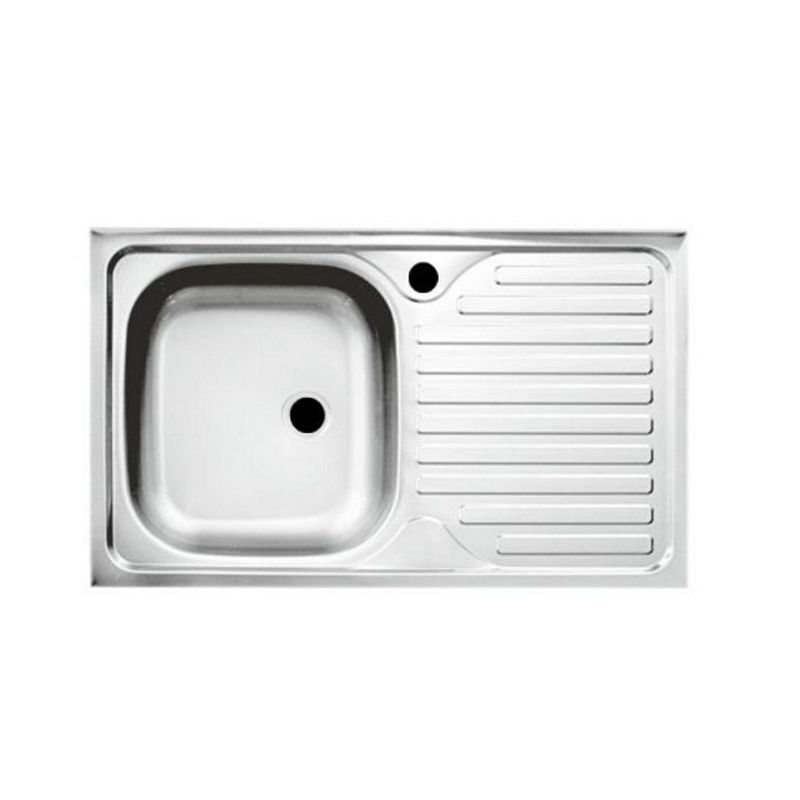 Casa si Gradina - Sanitare - Chiuveta bucatarie si accesorii - Chiuvete bucatarie - Set, Masca Chiuveta Stejar, Raulconstruct, 80 cm X 50 cm X 80 cm, Chiuveta anticalcar, Baterie lebada si Sifon scurgere - Infinity.ro