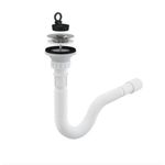 Casa si Gradina - Sanitare - Chiuveta bucatarie si accesorii - Chiuvete bucatarie - Set, Masca Chiuveta Alba, Raulconstruct, 80 cm X 50 cm X 80 cm, Chiuveta anticalcar, Baterie lebada si Sifon scurgere - Infinity.ro