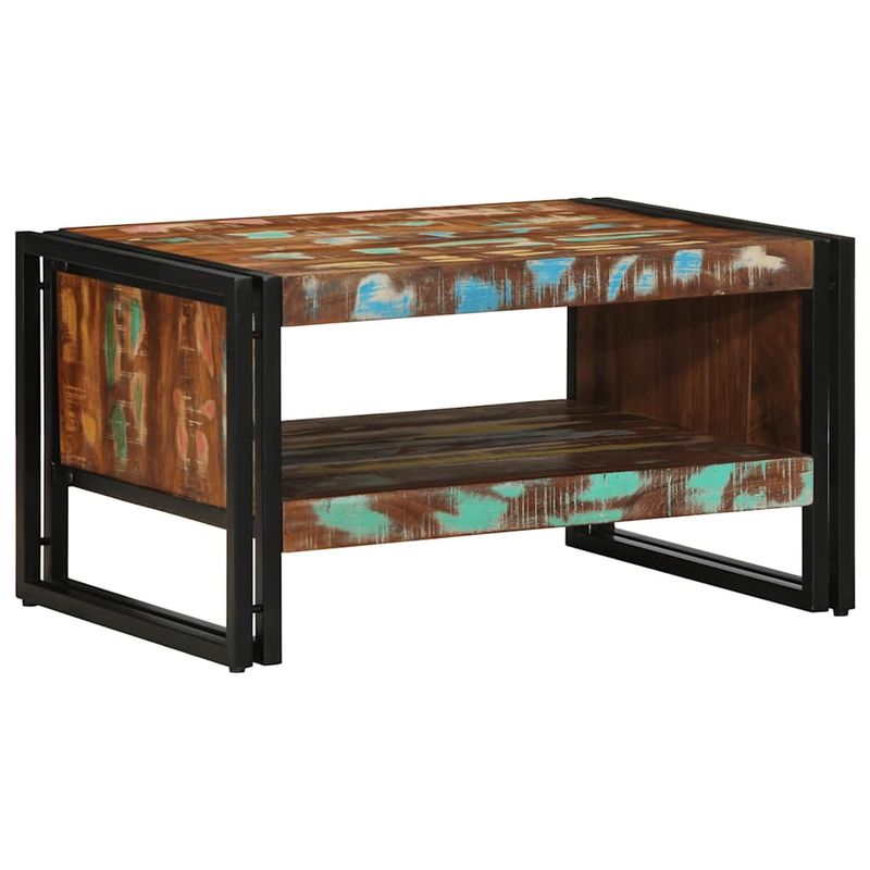 Casa si Gradina - Mobilier - Mese si birouri - Masute de cafea - Masuta de cafea multicolora 70x50x38 cm lemn masiv recuperat - Infinity.ro