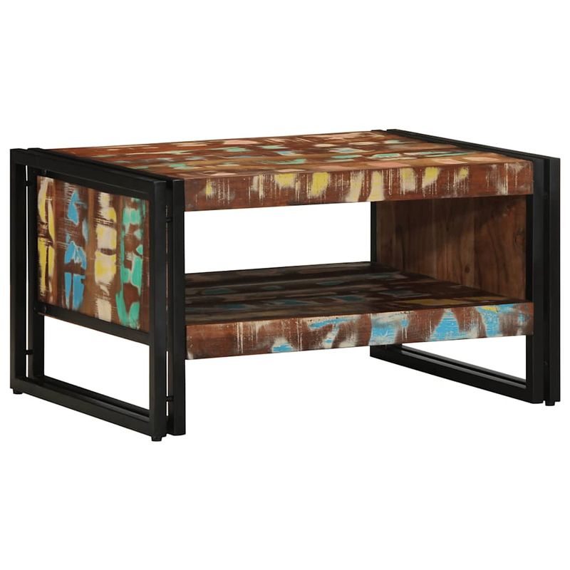 Casa si Gradina - Mobilier - Mese si birouri - Masute de cafea - Masuta de cafea multicolora 70x50x38 cm lemn masiv recuperat - Infinity.ro