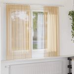Casa si Gradina - Textile si covoare - Perdele si draperii - Perdele - Perdele Voile cu Bucle 2 buc Nisip 140x175 cm - Infinity.ro