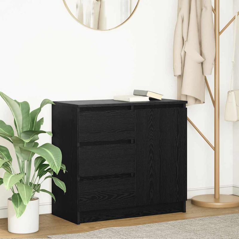 Casa si Gradina - Mobilier - Comode si corpuri - Comode - Bufeta cu sertar Stejar negru 71x35x65 cm Lemn prelucrat - Infinity.ro
