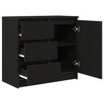 Casa si Gradina - Mobilier - Comode si corpuri - Comode - Bufeta cu sertar Stejar negru 71x35x65 cm Lemn prelucrat - Infinity.ro