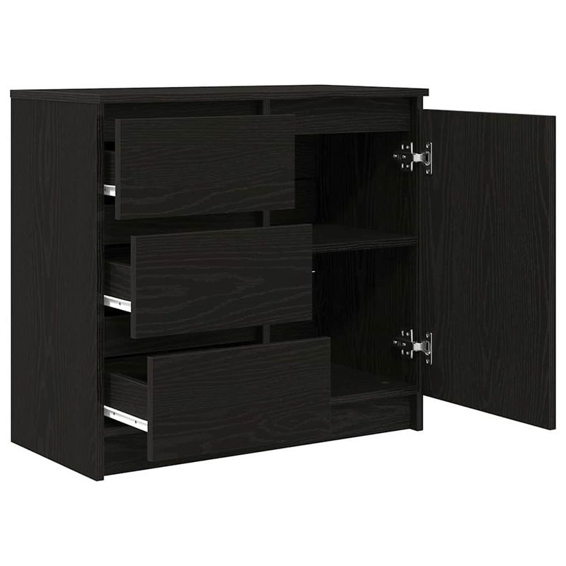 Casa si Gradina - Mobilier - Comode si corpuri - Comode - Bufeta cu sertar Stejar negru 71x35x65 cm Lemn prelucrat - Infinity.ro