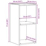 Casa si Gradina - Mobilier - Organizare si depozitare - Cutii depozitare - Cutie de depozitare LP Stejar negru 71x34x36 cm Lemn prelucrat - Infinity.ro