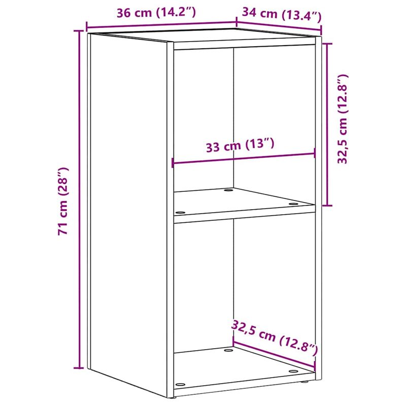 Casa si Gradina - Mobilier - Organizare si depozitare - Cutii depozitare - Cutie de depozitare LP Stejar negru 71x34x36 cm Lemn prelucrat - Infinity.ro