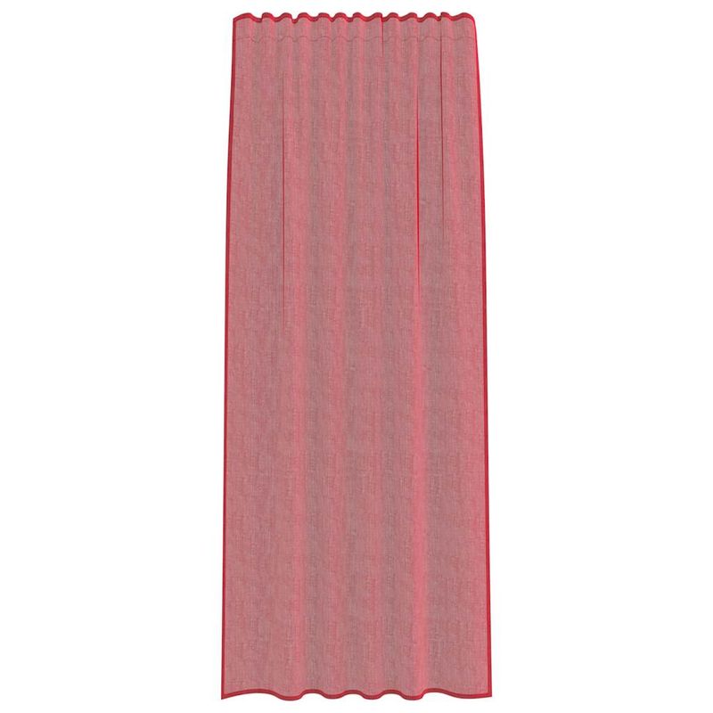 Casa si Gradina - Textile si covoare - Perdele si draperii - Perdele - Perdele Voile cu Bucle 2 buc Rosu Vin 140x245 cm - Infinity.ro