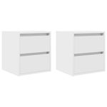 Casa si Gradina - Mobilier - Comode si corpuri - Noptiere - Noptiere montate pe perete 2 buc Alb 38x34x40 cm - Infinity.ro