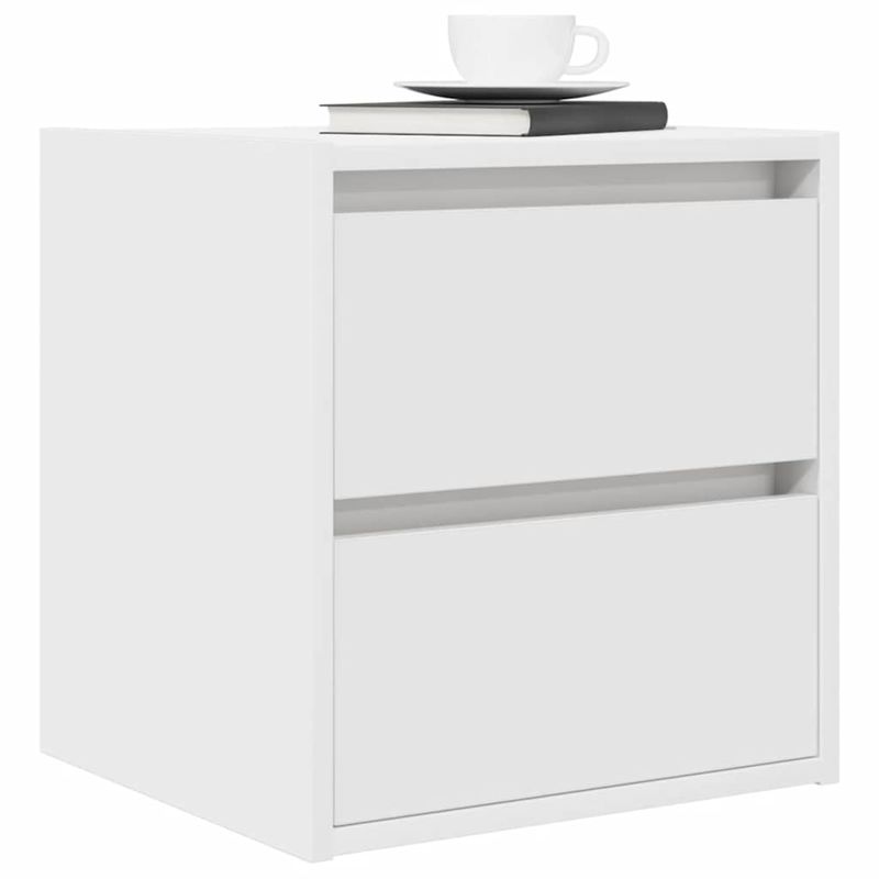 Casa si Gradina - Mobilier - Comode si corpuri - Noptiere - Noptiere montate pe perete 2 buc Alb 38x34x40 cm - Infinity.ro