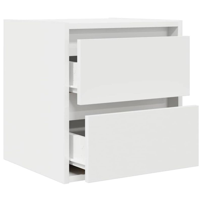 Casa si Gradina - Mobilier - Comode si corpuri - Noptiere - Noptiere montate pe perete 2 buc Alb 38x34x40 cm - Infinity.ro