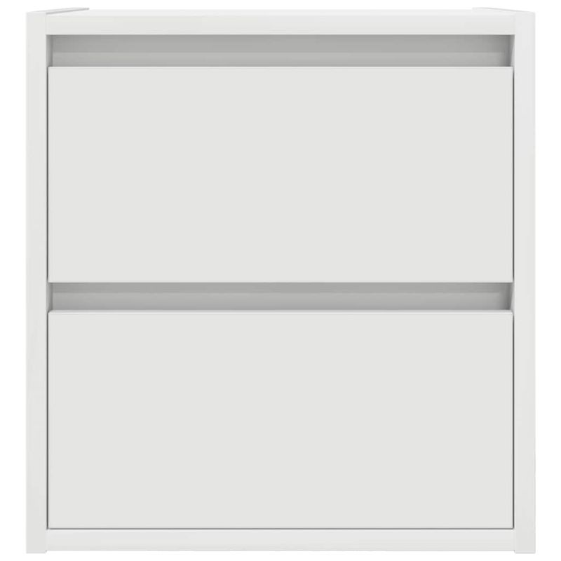 Casa si Gradina - Mobilier - Comode si corpuri - Noptiere - Noptiere montate pe perete 2 buc Alb 38x34x40 cm - Infinity.ro